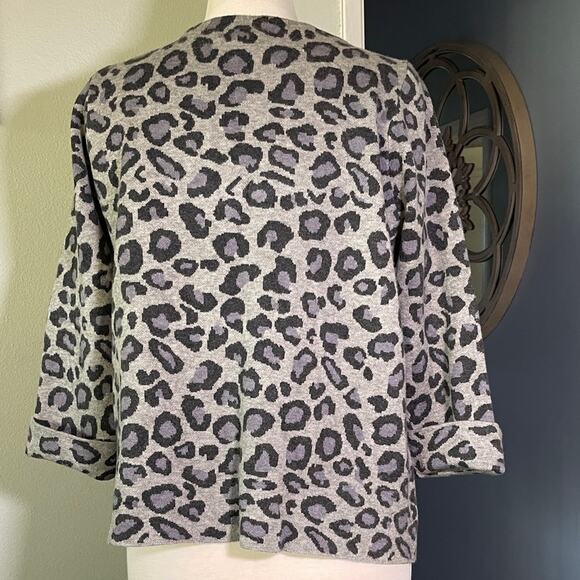 Tahari Leopard Print Sweater XL - Picture 3 of 4